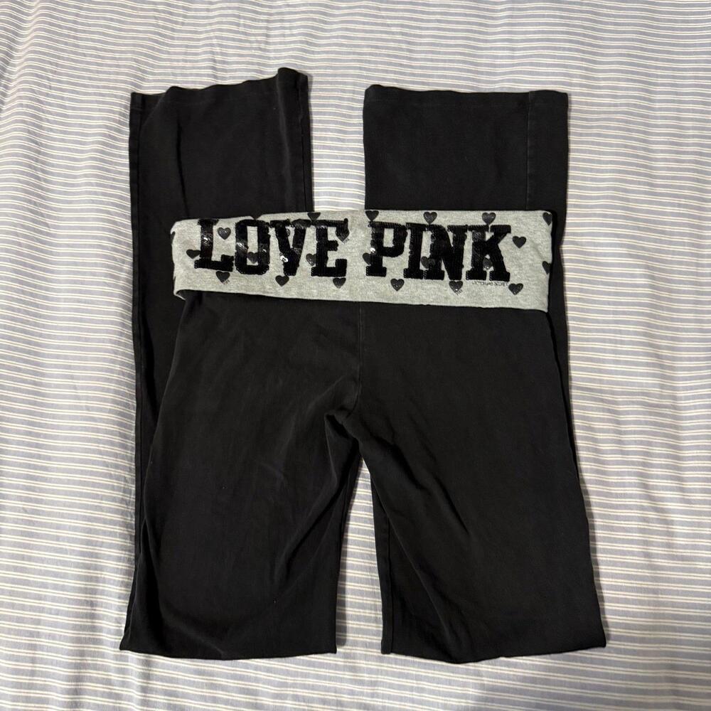 Y2K PINK Victoria's Secret Foldable Waist Flare Yoga Pants [COPY]